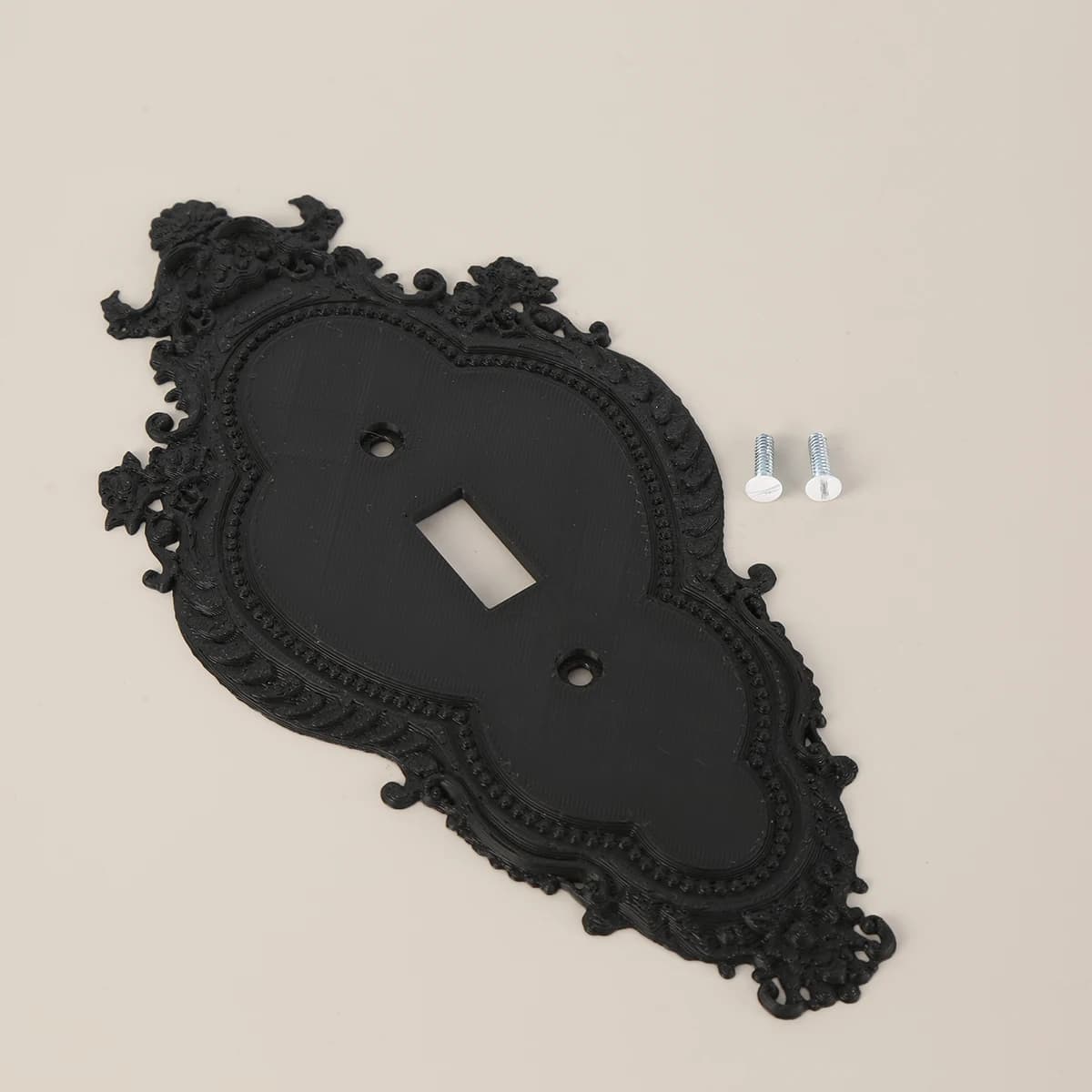 Cadre de panneau de commutation baroque sculpté transfrontalier, design rétro noir mat, adapté à la décoration murale de luxe européenne à l'étranger