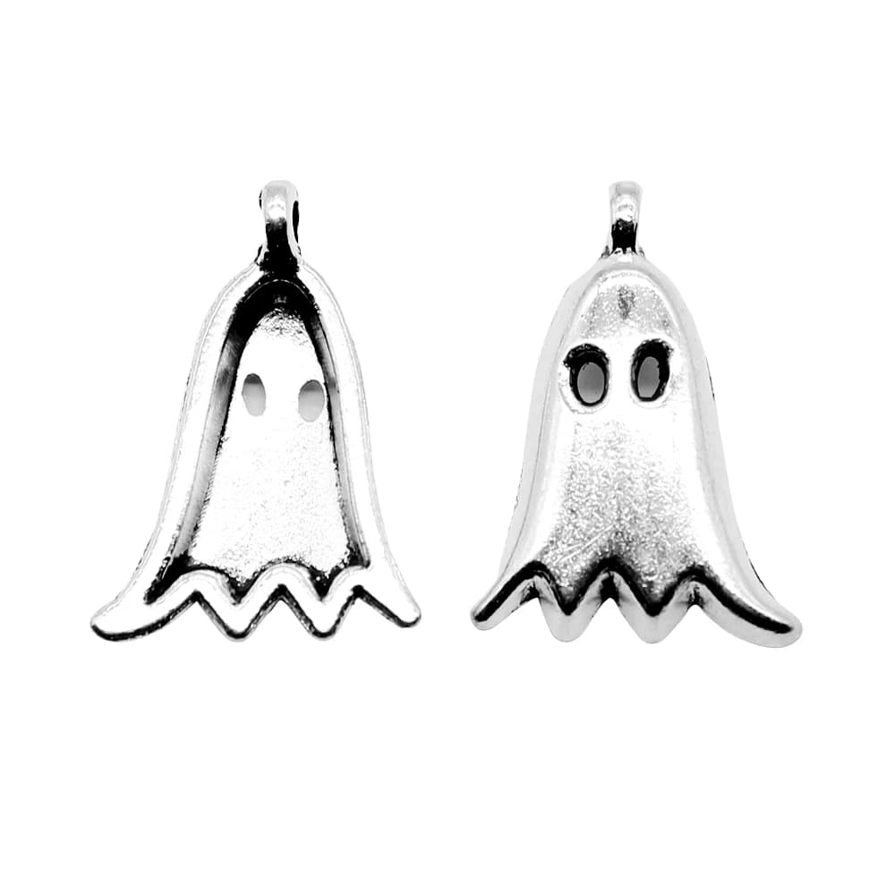 WYSIWYG 10 pièces 20x14mm fantôme breloque pendentifs pour la fabrication de bijoux Antique argent couleur