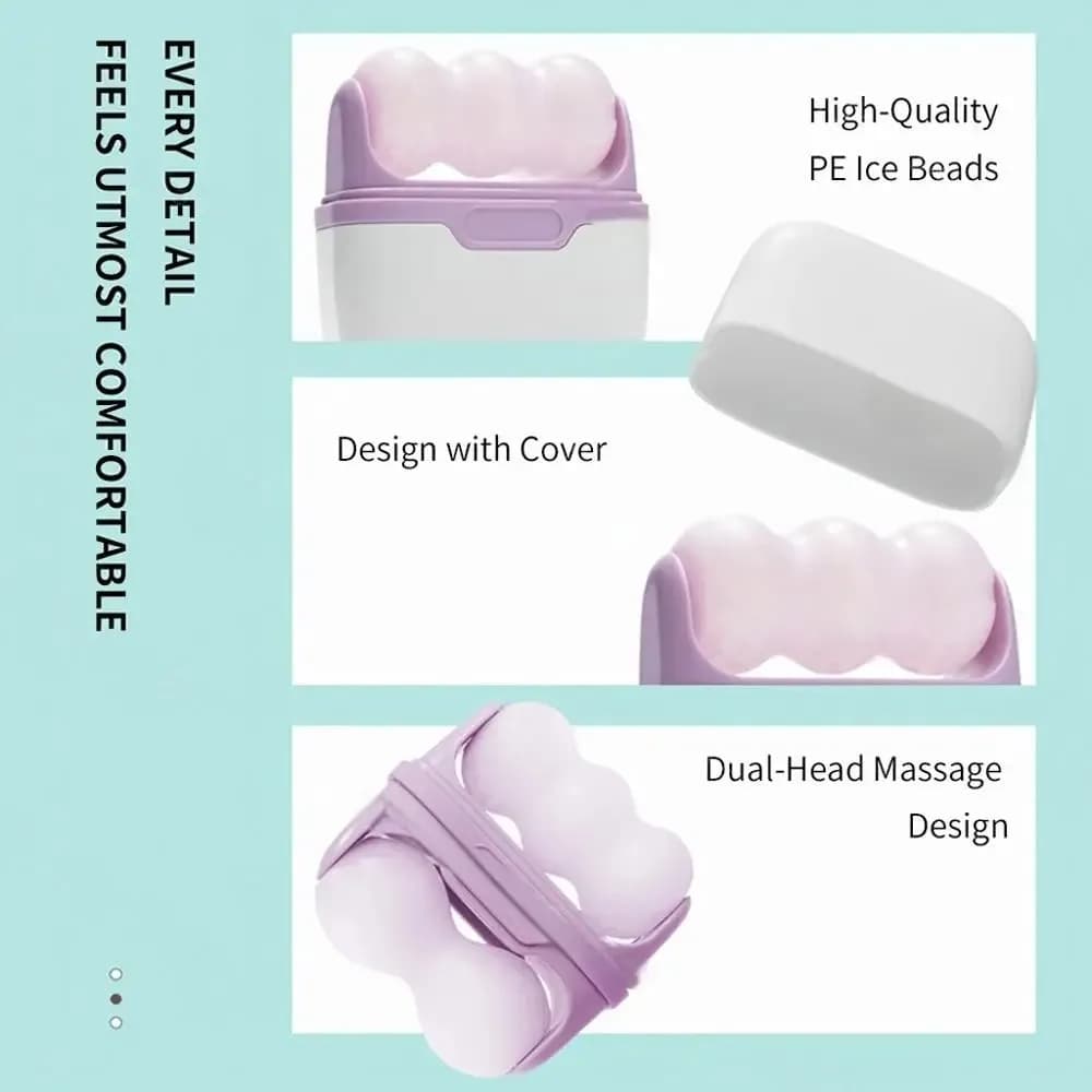 Rouleau de massage facial à double tête pour le visage et les yeux