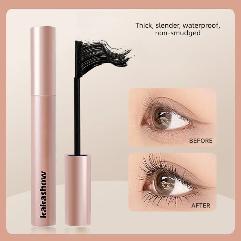 Mascara longue tenue, waterproof et résistant à la transpiration, sans grumeaux, effet cils naturels, parfait pour le maquillage quotidien.
