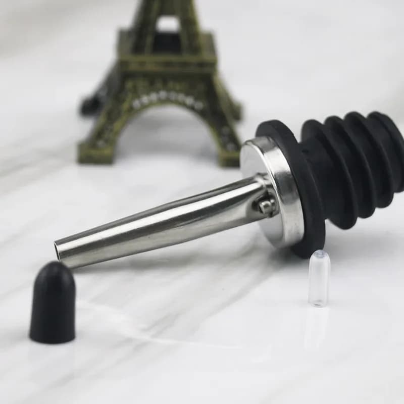 Distributeur de verseur d'huile d'olive et de vin en acier inoxydable, bec de bouteille en verre, bouchon de verseur, bouchon de bec, distributeur de bouche pour barman