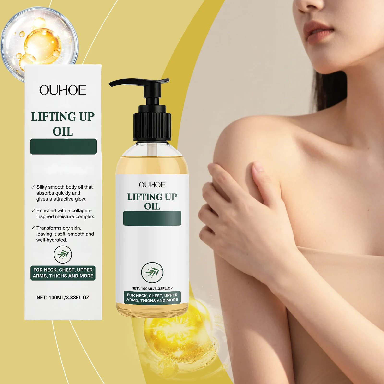 Huile Essentielle Hydratante Quotidienne pour la Peau – Soin Doux et Confortable pour une Hydratation Corporelle Complète et une Peau Adoucie au Quotidien