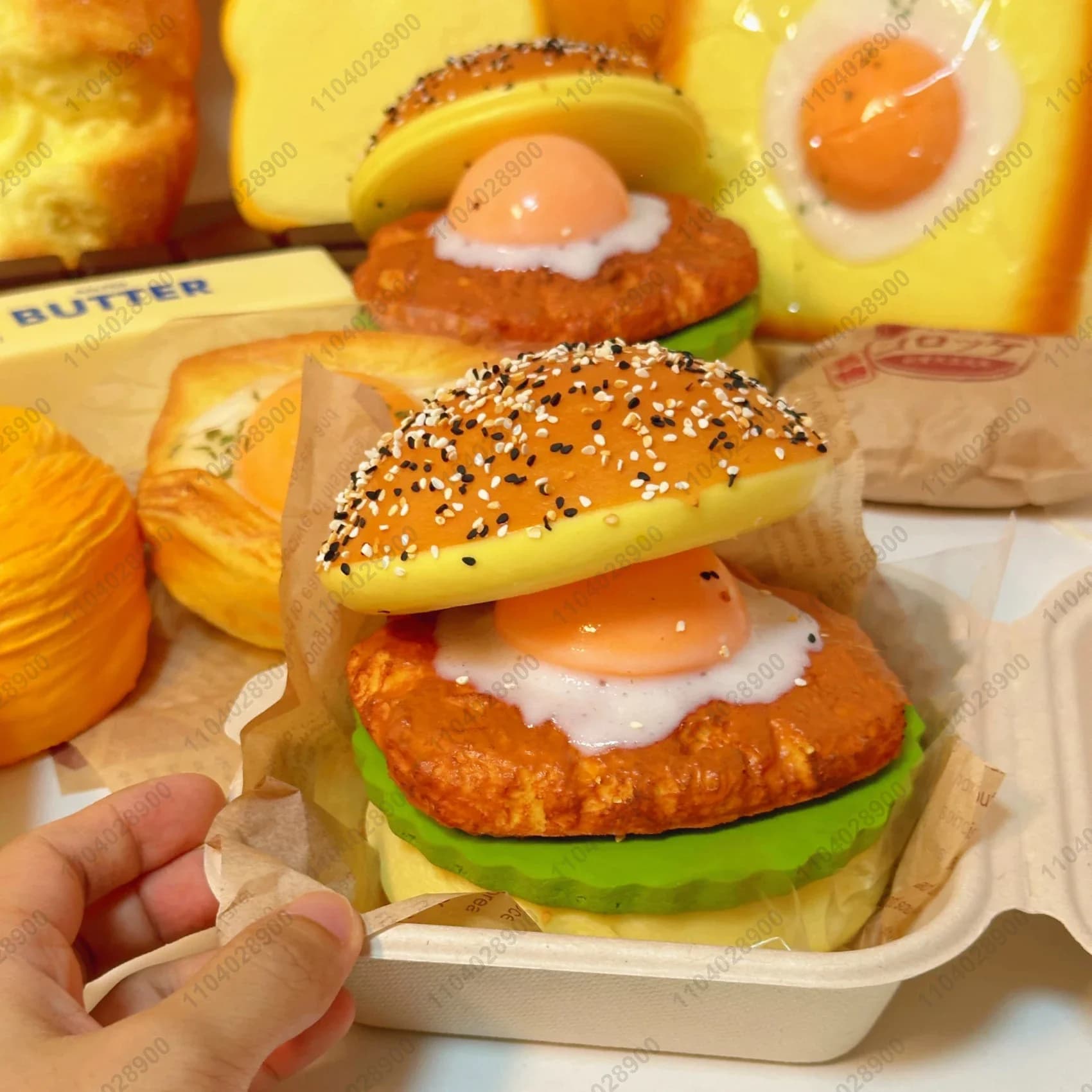 Gros Burger Squishy lente augmentation grand fromage Hamburger pain Squishy rebond lent presser jouet Anti-Stress libération main Relax jouet
