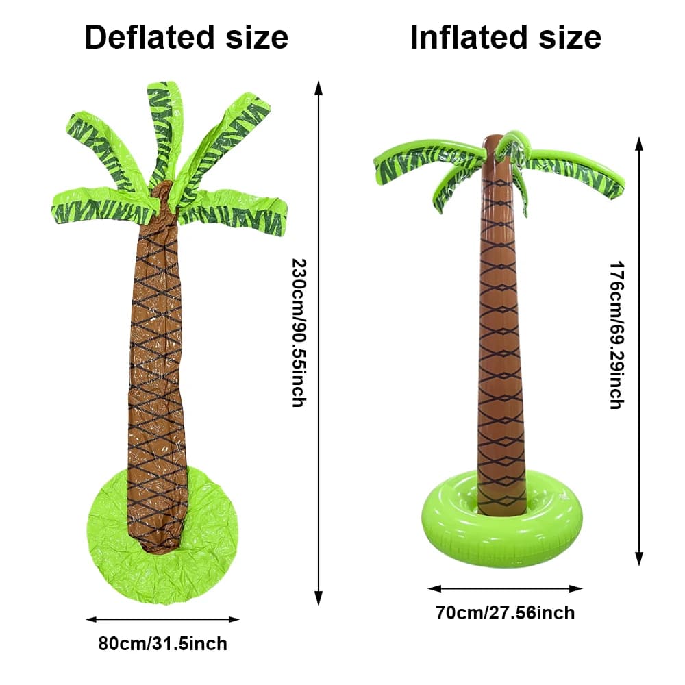 Palmier Gonflable Tropical, Grande Palmier Coco Gonflable pour Fêtes Hawaïennes et Luau, Décoration d'Été pour Piscine et Jardin