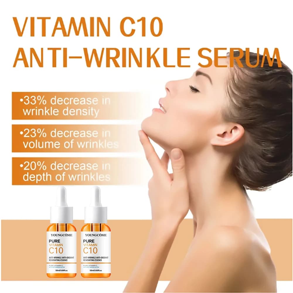Vitamine C Essence pour le visage acide hyaluronique peau foncée éclaircir sérum estompe les ridules hydratant réparation sérum terne visage soins de la peau