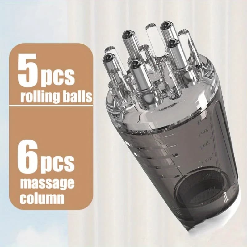 Applicateur de soin capillaire à bille pour huile essentielle, massage pour stimuler la croissance des cheveux, solution solide pour cheveux, peigne guide pour appliquer le liquide