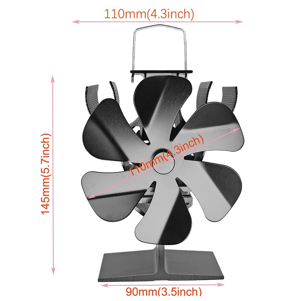 Ventilateur de poêle à chaleur Aucune électricité requise Fonctionnement silencieux Ventilateurs de poêle à énergie thermique pour cheminées de chauffage domestique Brûleur à bûches
