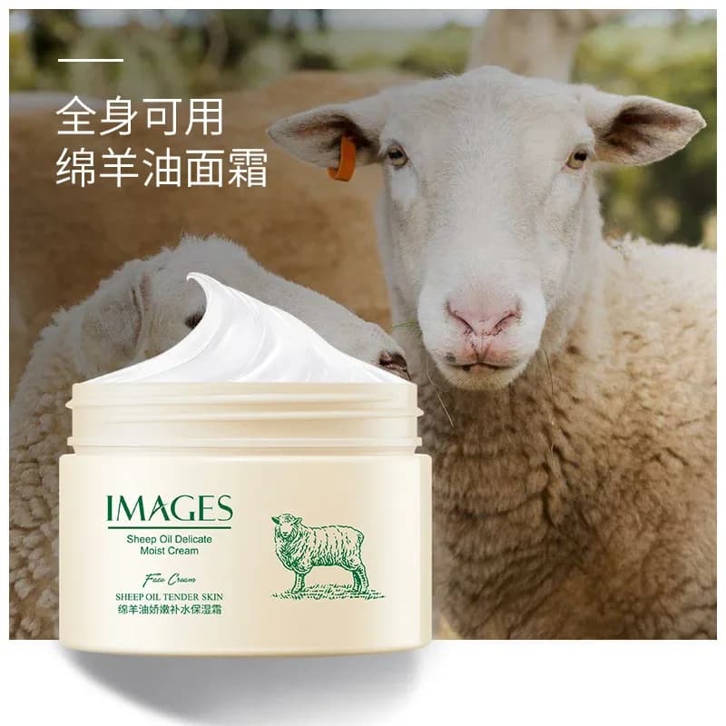 LanCristCream-Crème pour le visage à l'huile de mouton, hydratante, ré-étiquettes, non végétal, lissante, multi-effet, réparatrice