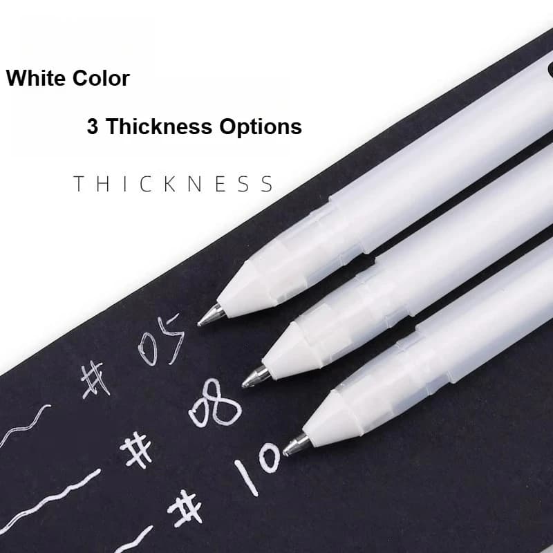 SAKURA Gelly Roll surligneur blanc argent or pour dessin de carte noire dessin à la main bande dessinée peinture conception dessiné à la main