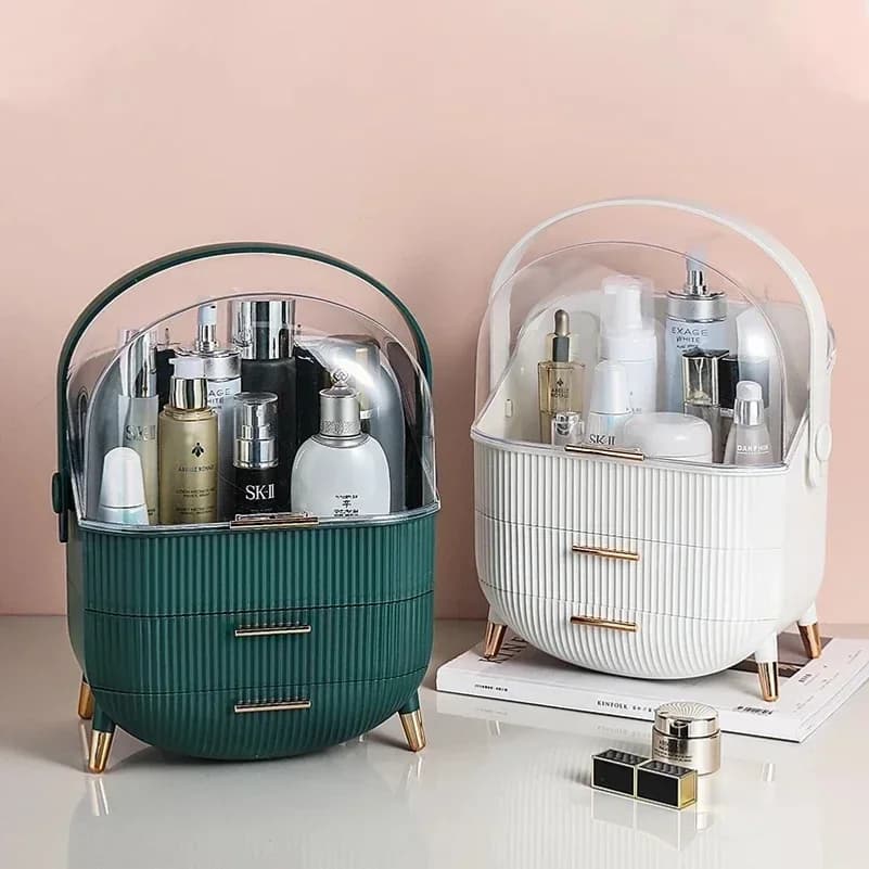 Nouveau bureau anti-poussière organisateur stockage étanche mode peau grande capacité de soins cosmétiques beauté tiroir boîte de rangement maquillage bain