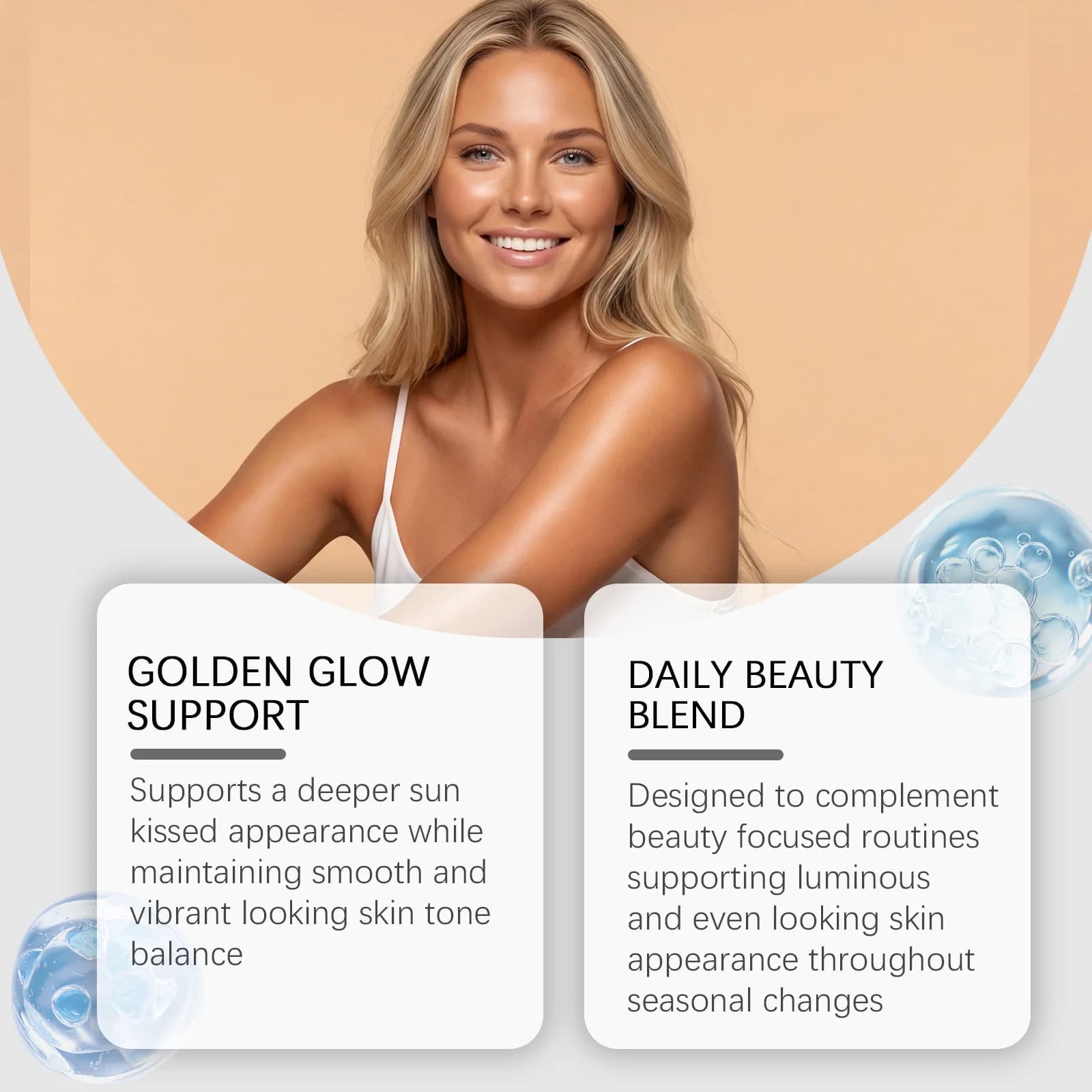 Gouttes autobronzantes buvables saveur pastèque pour booster la mélanine et obtenir un éclat bronzé naturel - Complément de bronzage