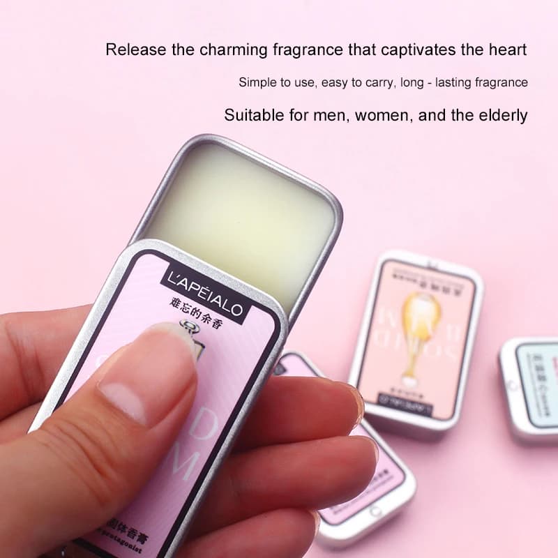 Femme corps phéromone parfum baume solide longue durée parfum léger parfum Portable solide parfum baume
