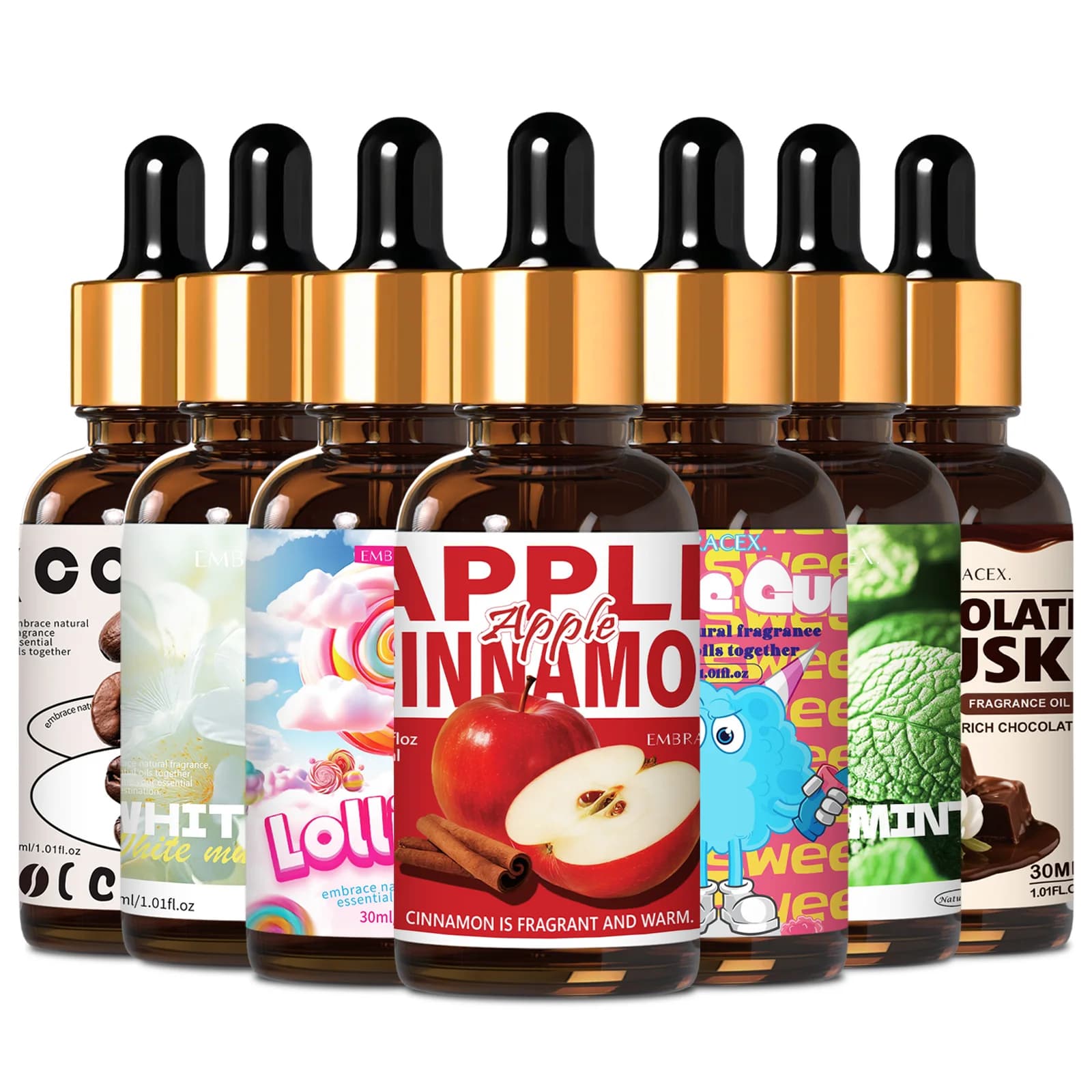 36 types d'huiles essentielles de 30 ml