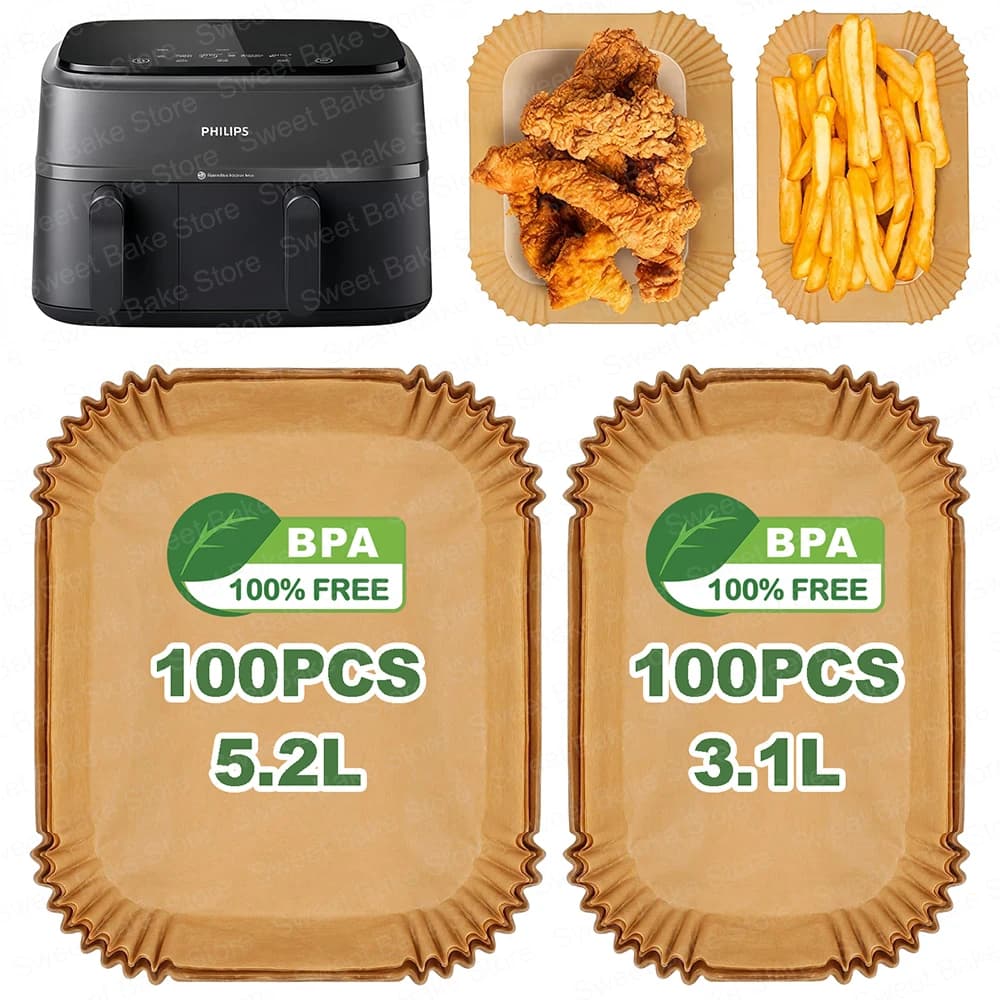 Papier de cuisson jetable pour friteuse à air Philips Airfryer série 3000 Moulinex EZ 901820 Accessoires pour friteuse à air 5,2/3,1 L
