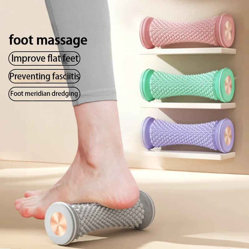 Rouleau de massage des pieds, balle de massage yoga, rouleau pour fascia plantaire, soin de relaxation musculaire, rouleaux de massage manuels en plastique pour les pieds
