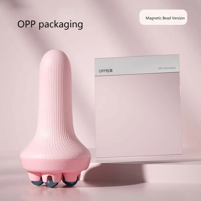 Masseur corporel complet rotatif à 360° pour affiner le visage, rouleau de massage portable à billes en acier magnétiques