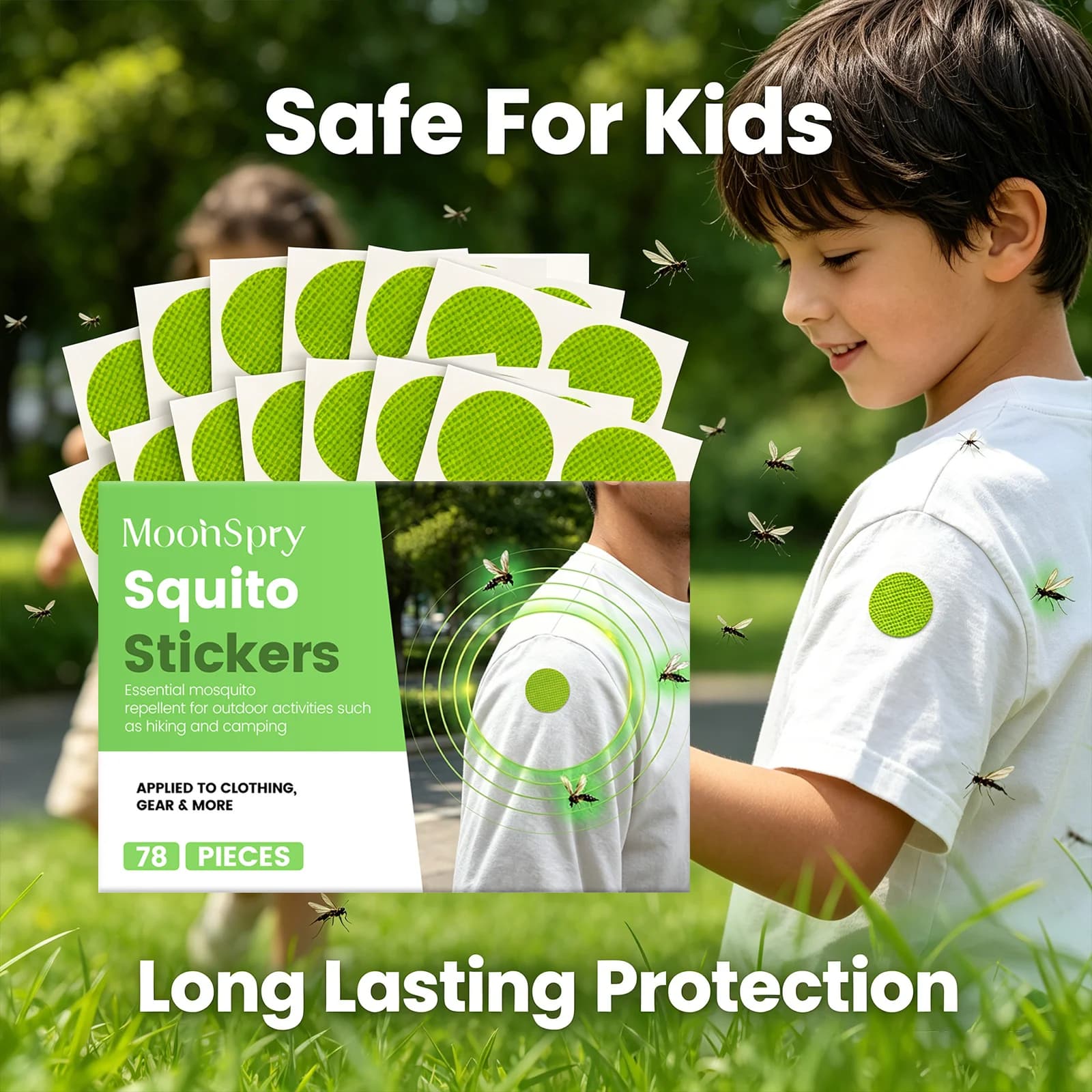Autocollant Répulsif Moustiques Doux Protection Longue Durée Contre