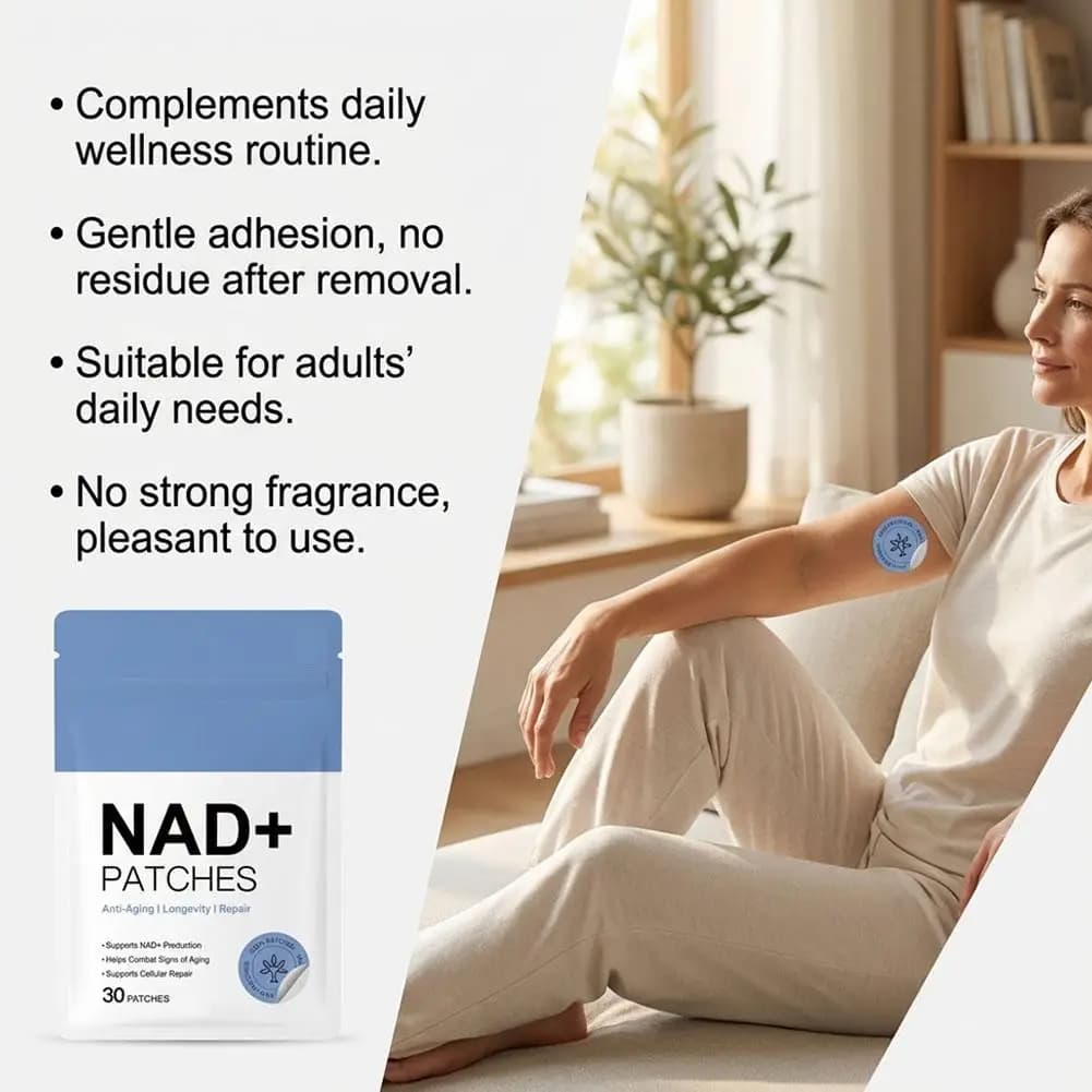 Patchs énergétiques transdermiques NAD+ 1/3/5/10 pièces, combattent les signes du vieillissement, favorisent la production de NAD, améliorent la réparation cellulaire pour une meilleure santé globale