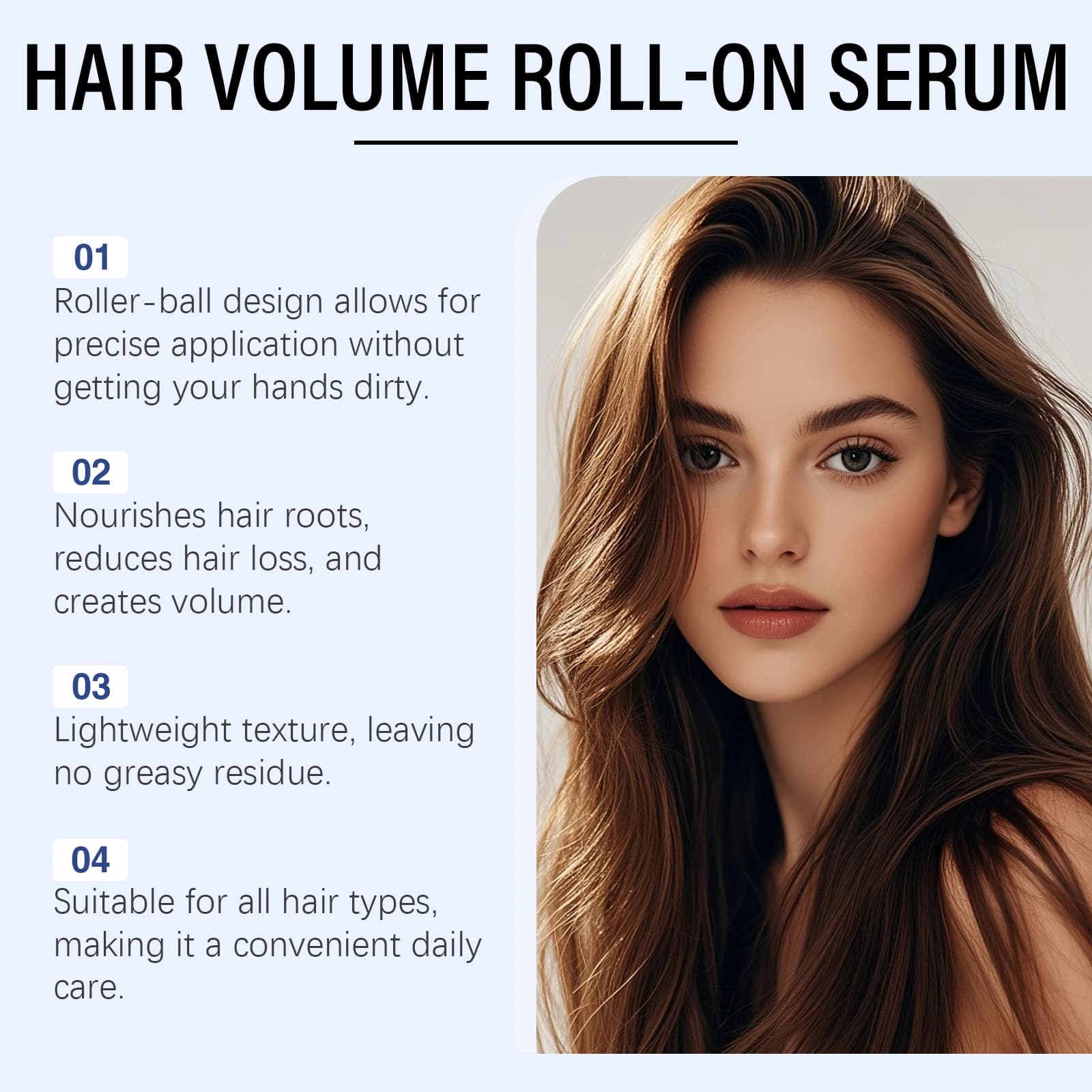 Rouleau essentiel pour cheveux denses, huile de romarin, pour soins capillaires endommagés, traitement lissant, brillant, adoucit les cheveux, sérum de Massage du cuir chevelu