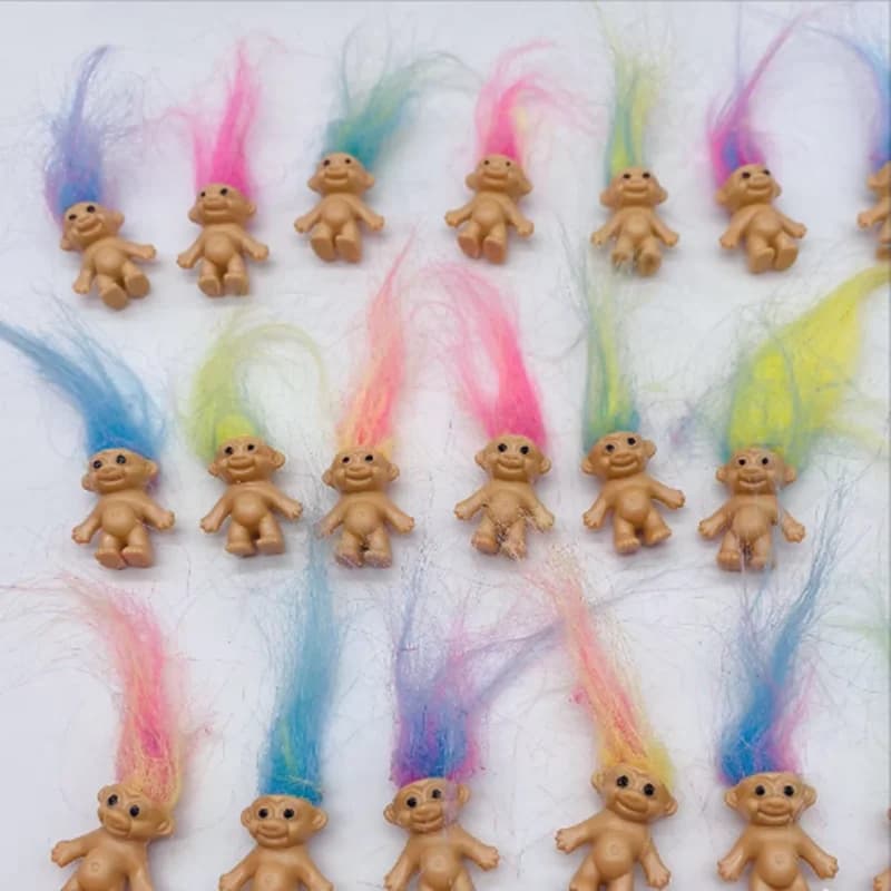 Nouvelles poupées Trolls vintage, figurines porte-bonheur, adorables petits personnages colorés, collection, cadeaux de fête, Noël, Halloween