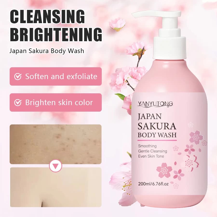 Sakura Gel douche longue hydratant lisse parfum