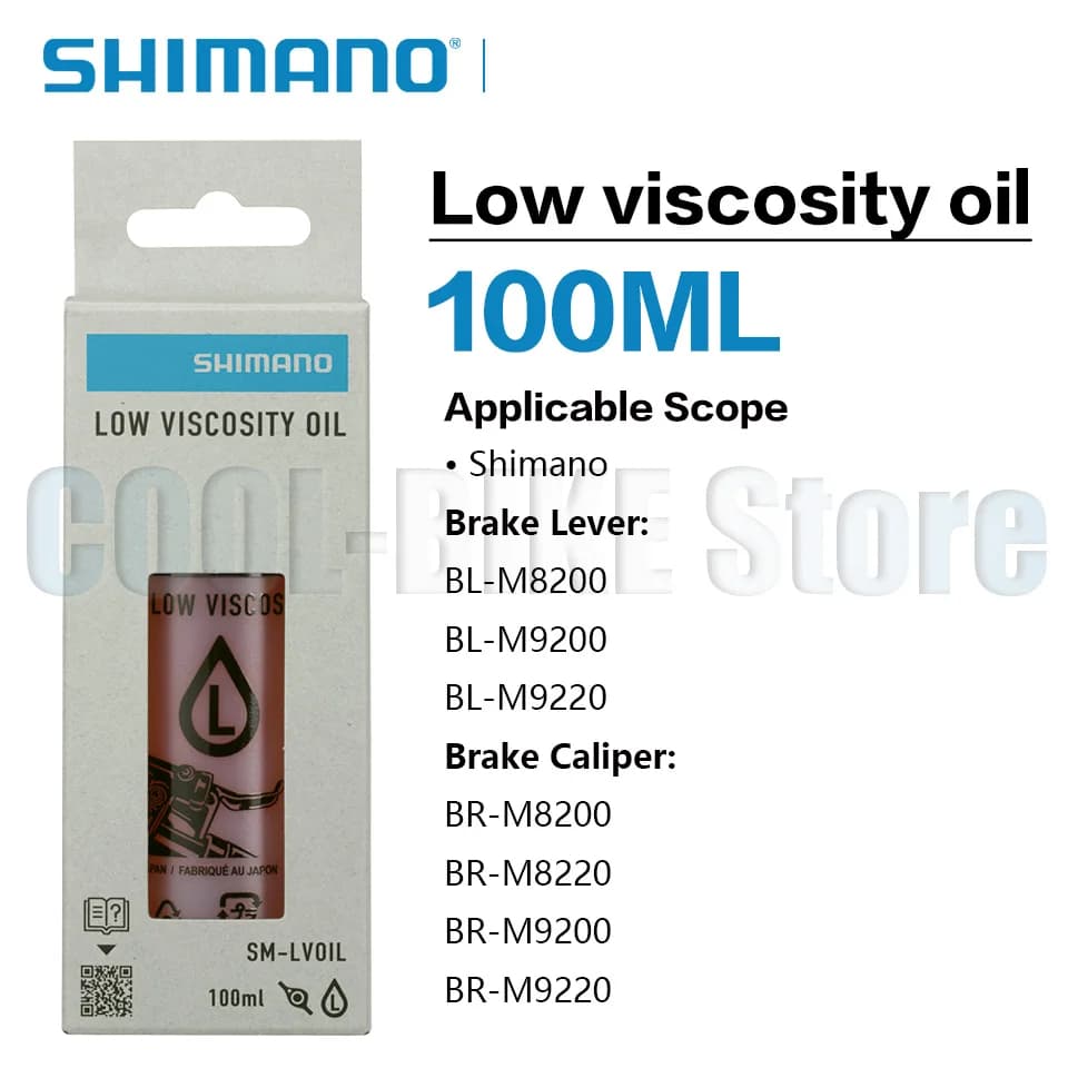 Shimano huile minérale de frein huile de basse viscosité huile de frein hydraulique 100ml huile de basse viscosité pour nouveau frein m8200 m8220 m9200 m9220