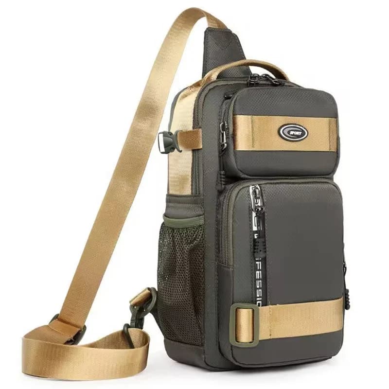 Sac à dos d'équitation pour hommes, sac de poitrine pour hommes, sac à bandoulière simple décontracté pour hommes, sac à bandoulière léger et de grande capacité