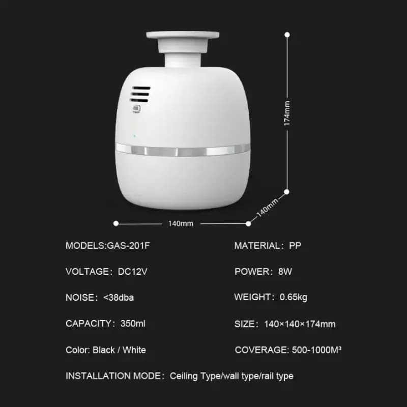 Diffuseur de parfum grande surface 1000m³ pour plafond, diffuseur d'arômes avec fonction de minuterie automatique pour hôtel et maison, atomiseur d'air parfumé