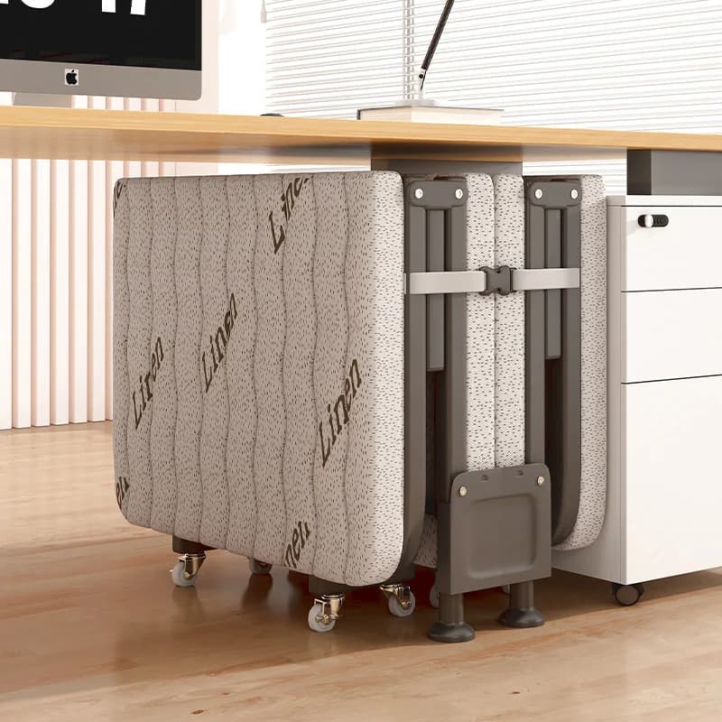 Lit pliant, meubles de lit d'invité portables, lit pliant avec 360 °   Matelas en mousse à mémoire de forme à roulettes pour le bureau, la maison, l'hôpital, le camping