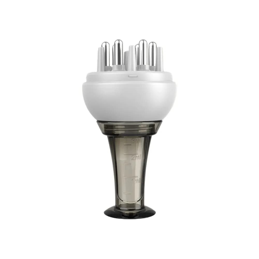 Peigne applicateur de liquide à bille roulante pour cuir chevelu, avec guide liquide professionnel, gradué, réplicable et hygiénique