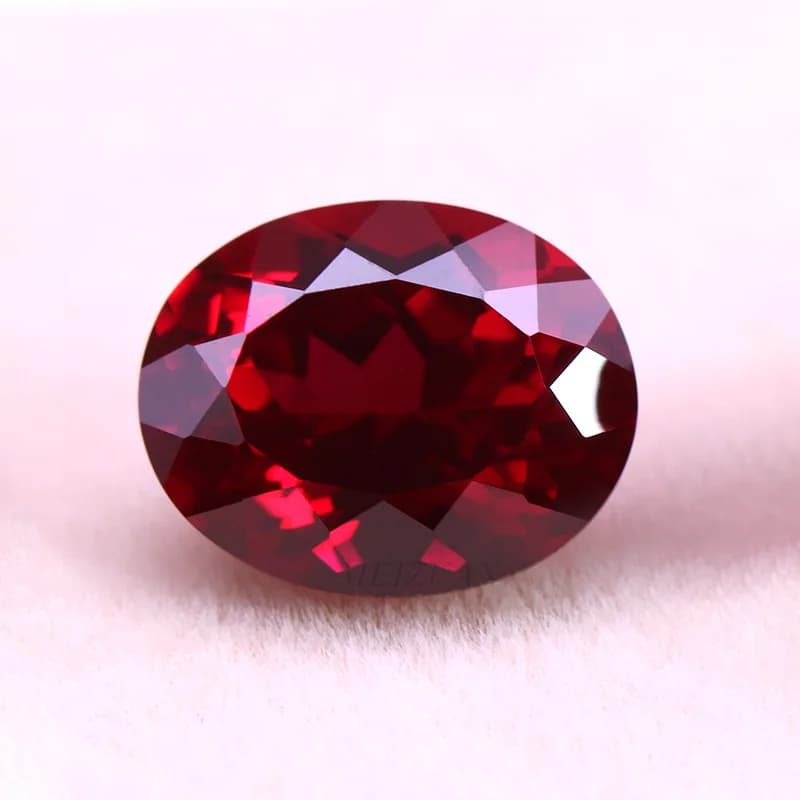 Grand rubis ovale de 13x18mm, 15,0 ct, pierre précieuse en vrac pour la fabrication de bijoux DIY, testé aux UV.