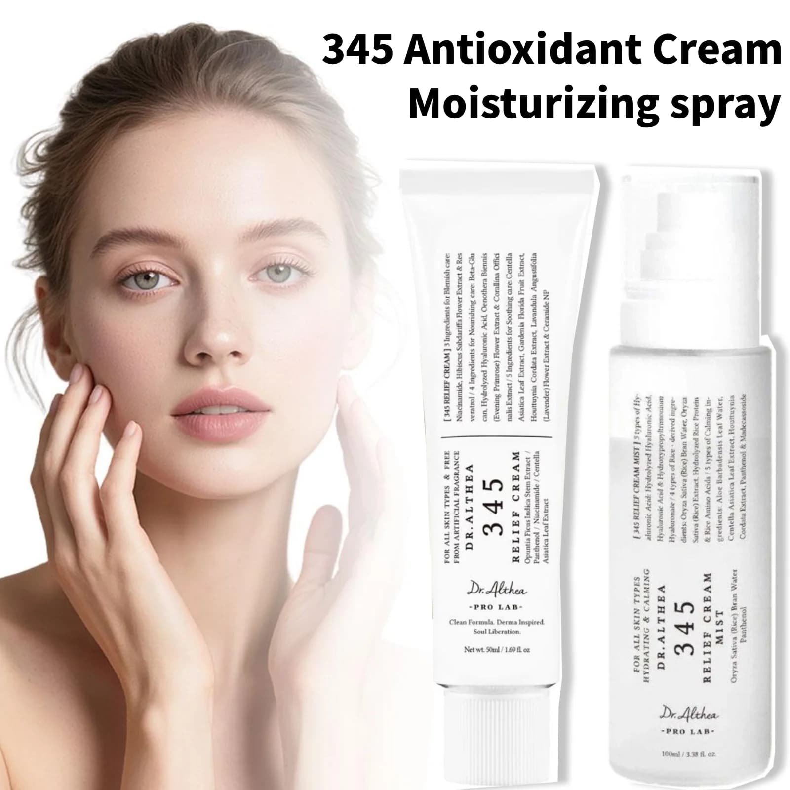 Crème antioxydante et spray hydratant, essence double couche, réparation intensive, barrière apaisante, huile pour peaux sensibles