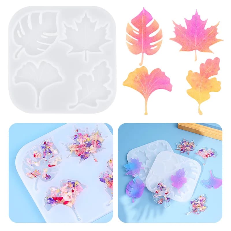 Drip-coated Maple Leaf and Ginkgo