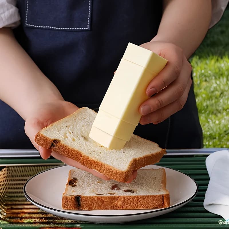 Épandeur de beurre Portable, opération à une touche, bâton distributeur de beurre pour voyage pique-nique cuisson essentiels outils de cuisine 1/2 pièces