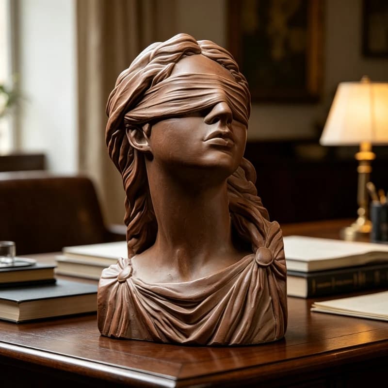 Statue en plâtre de la déesse de la justice Themis