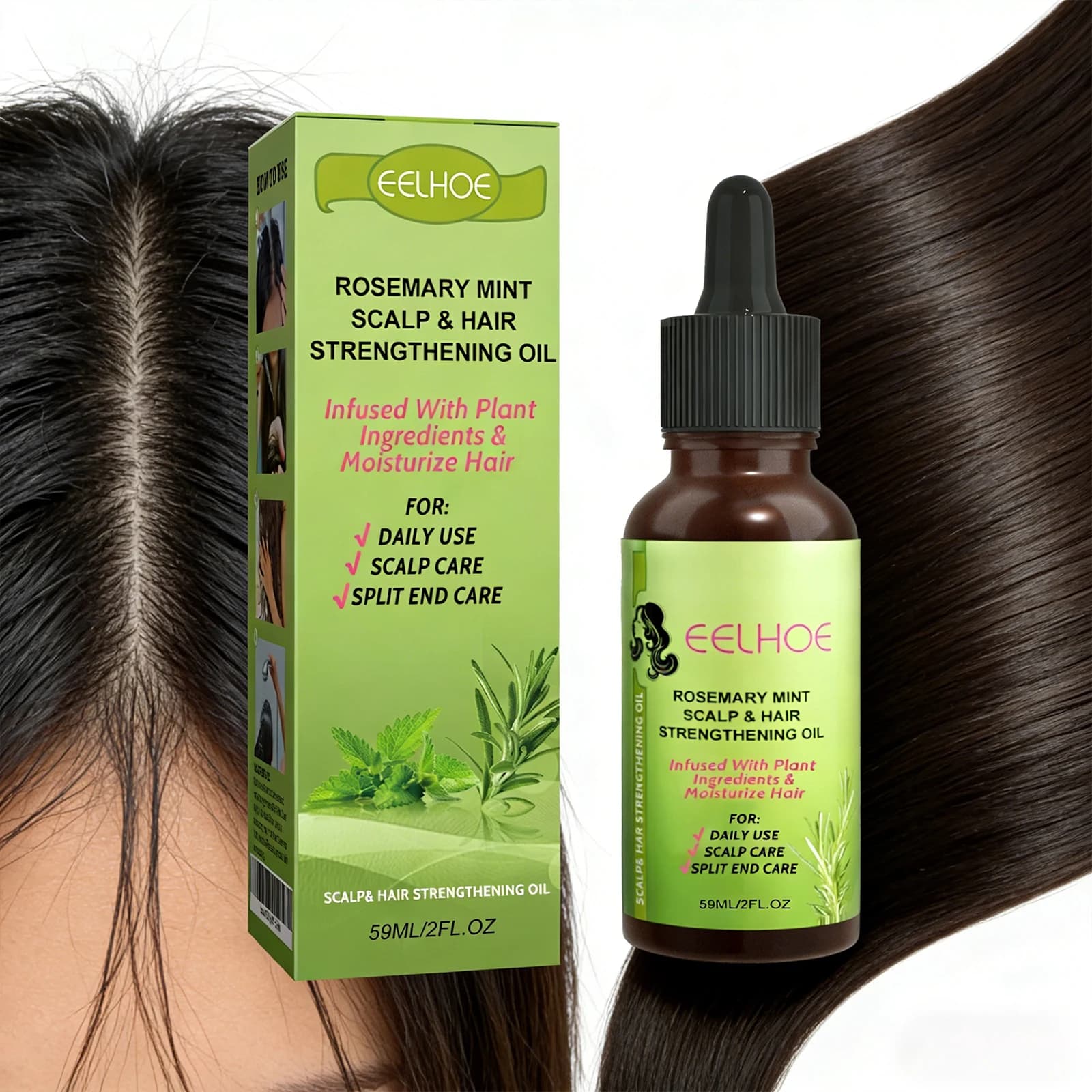 Huile fortifiante pour cuir chevelu et cheveux, réparation efficace du cuir chevelu abîmé, réduction des pellicules, contrôle du sébum, huile essentielle hydratante pour cheveux