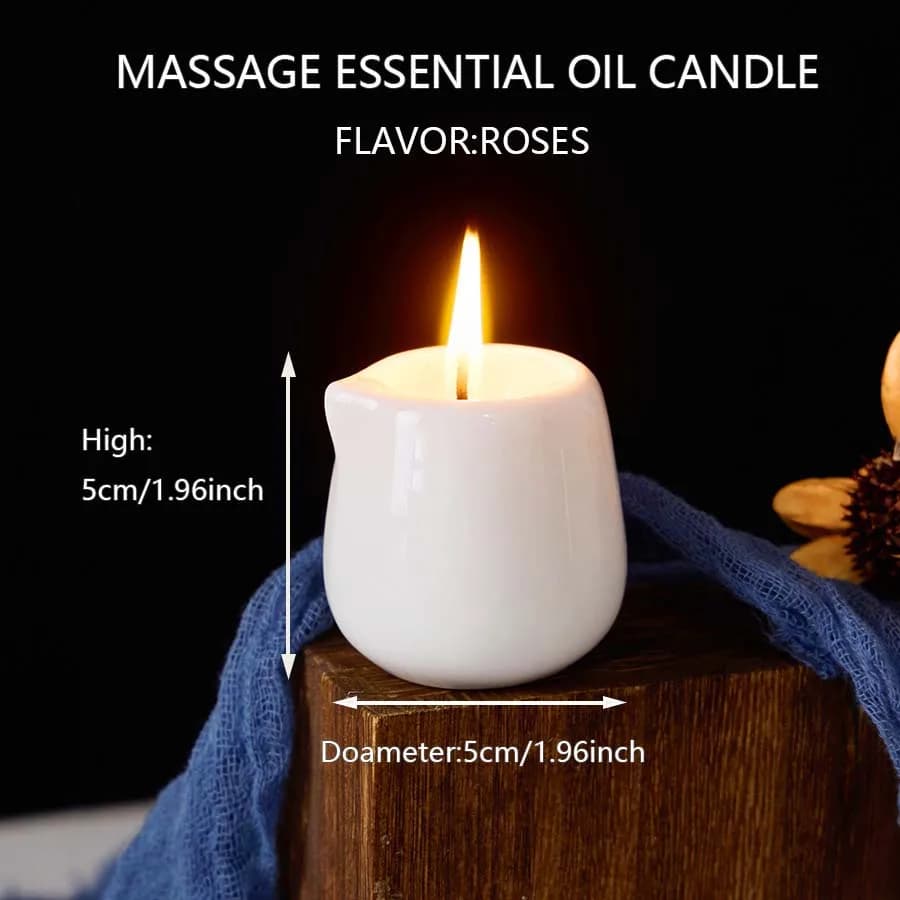 1 bougie à l'huile de massage, bougie d'aromathérapie de luxe, pour soulager le stress et hydrater la peau, huile corporelle parfumée SM Product