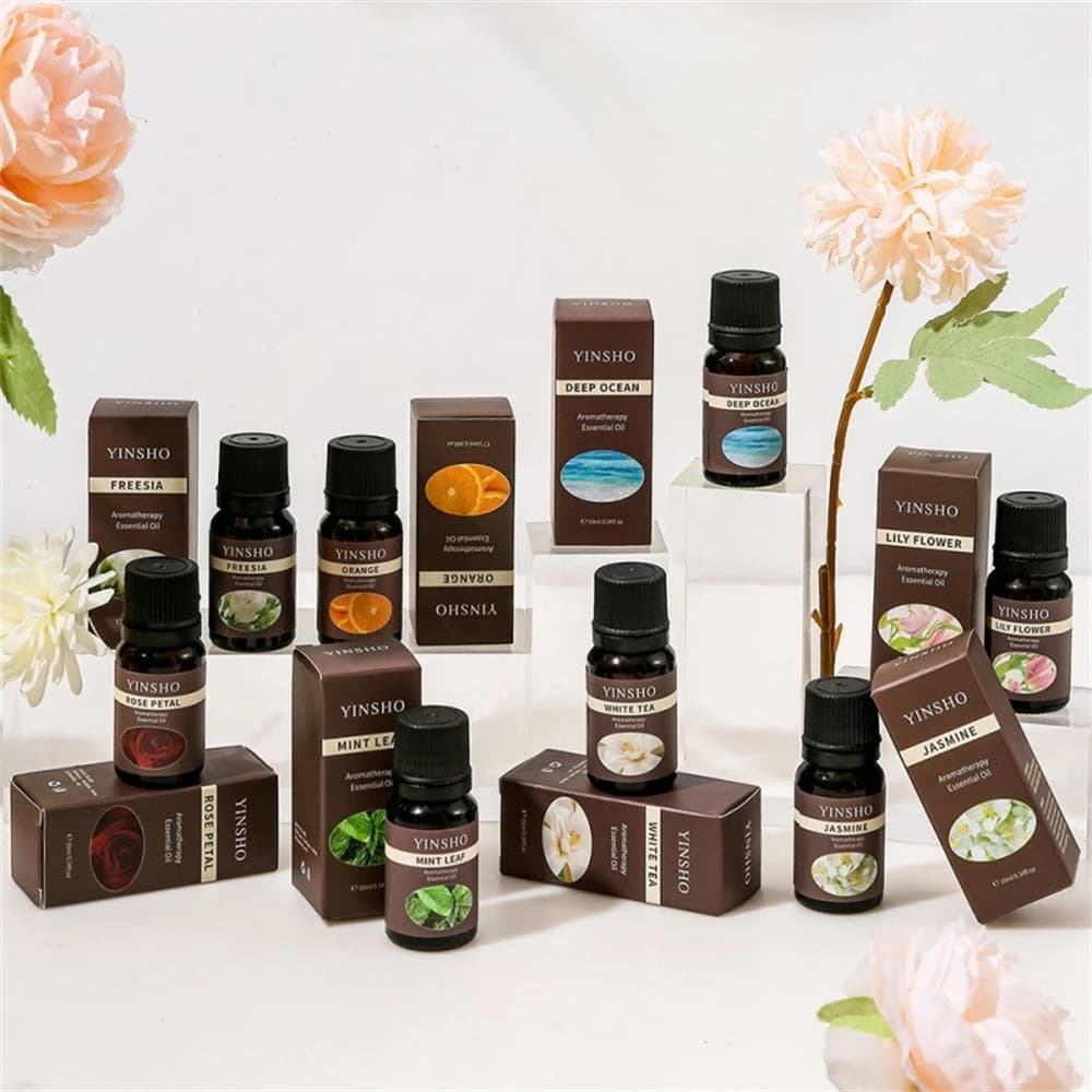 Huiles essentielles 10ml, 13 saveurs, pour diffuseur d'arômes, humidificateur d'air, solubles dans l'eau, brume désodorisante polyvalente, rafraîchisseur DIY