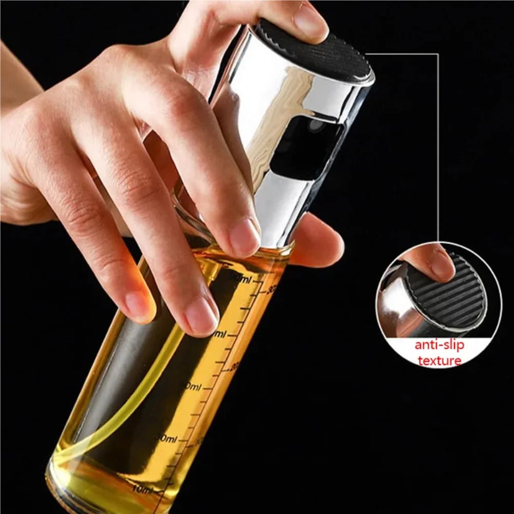 Bouteille de pulvérisation d'huile d'olive en acier inoxydable, 1 pièce, vinaigre d'huile pour friteuses à Air, barbecues, légumes, huiles essentielles, pulvérisateur de vinaigre