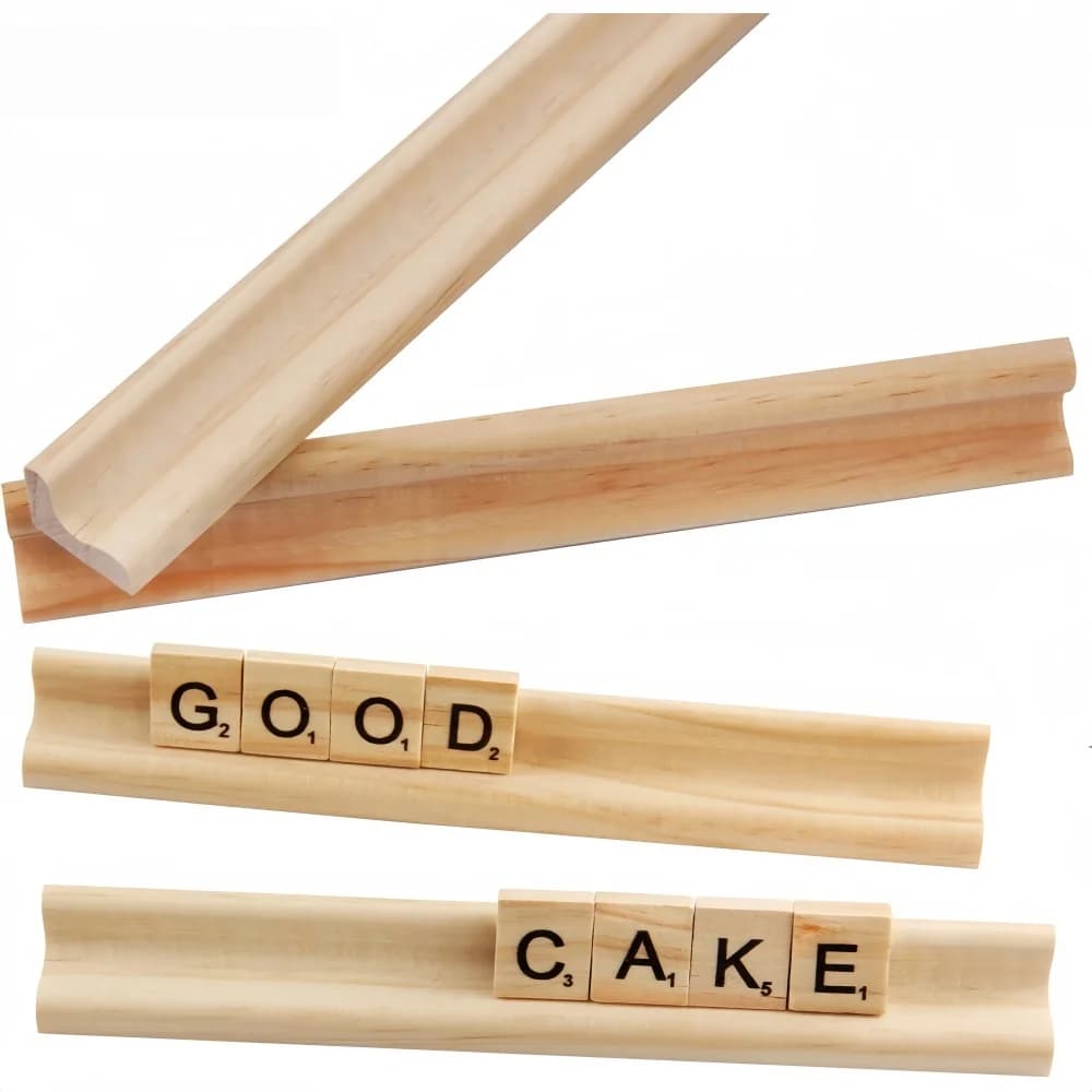 100 pièces de tuiles de Scrabble en bois, lettres en bois pour artisanat, décoration DIY, et sous-verres en bois pour l'orthographe