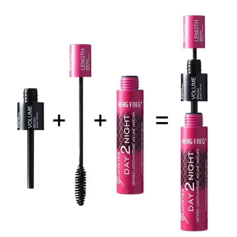 Mascara 2 en 1 noir recourbé, allonge et volumisant le maquillage des cils, imperméable, séchage rapide, produit coréen