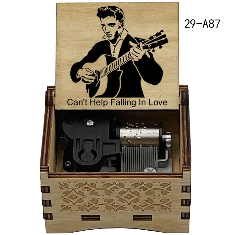 Boîte à musique classique « Can't Help Falling In Love » – 14 secondes, 18 notes – Décoration de bureau, ornements, cadeaux pour festivals et fêtes ﻿