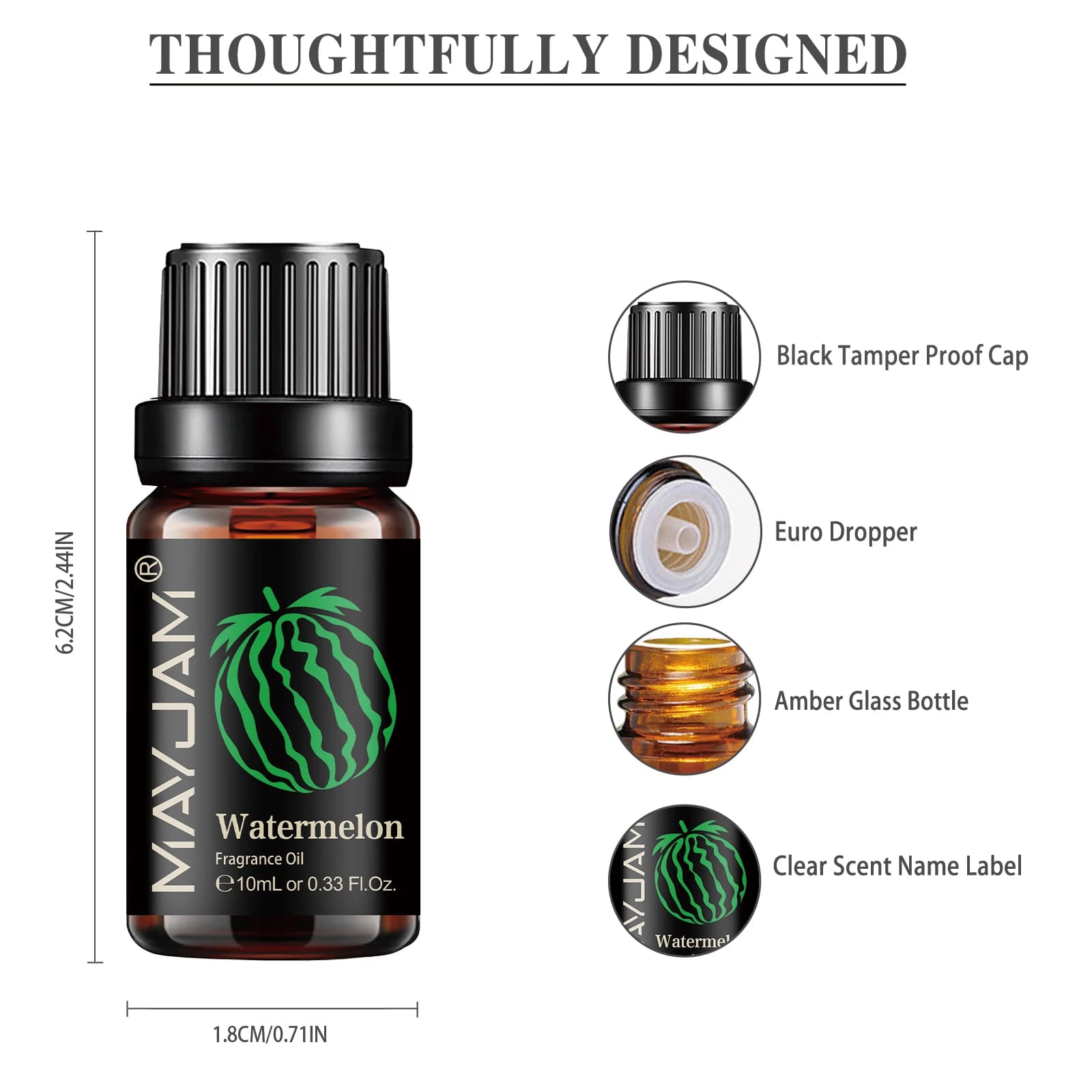 MAYJAM 10ML huile de parfum de fruits citron pomme mangue Passion fruits fraise pastèque cerise noix de coco citron Orange douce 1 pièces huile