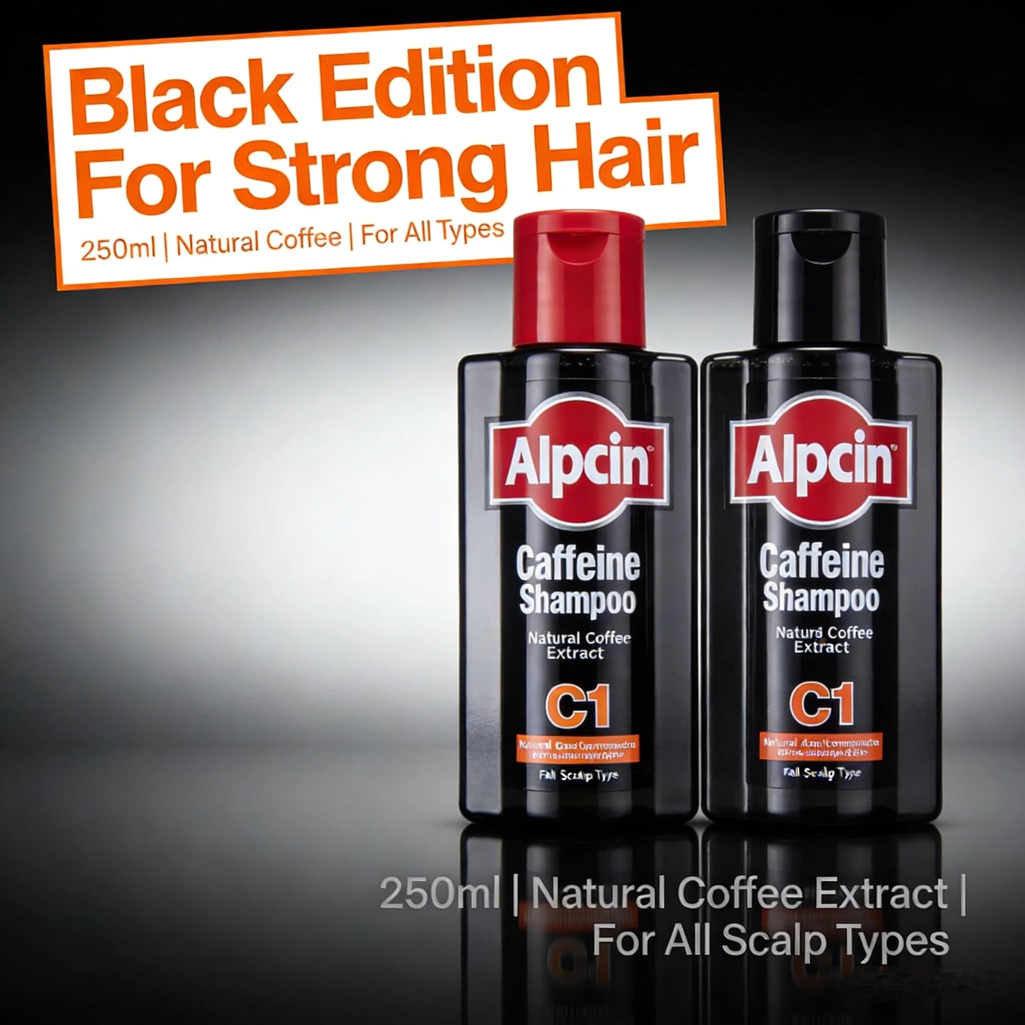 Shampoo à la caféine allemande, contrôle de la caféine, anti-chute de cheveux, revitalisant capillaire, sans huile de silicone, soin capillaire volumisant et moelleux