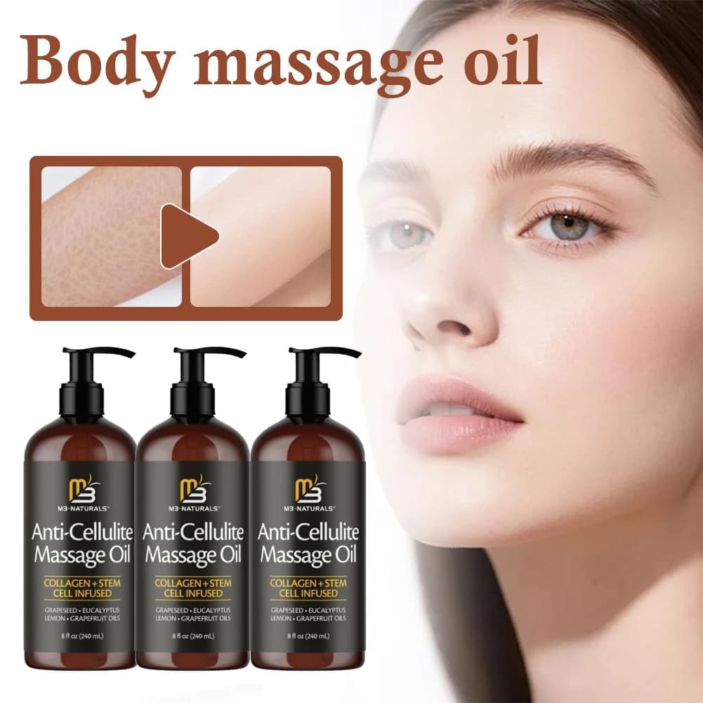 L'anti-Cellulite au collagène et à tige de 240 ml améliore la peau huile de massage tendre et ferme