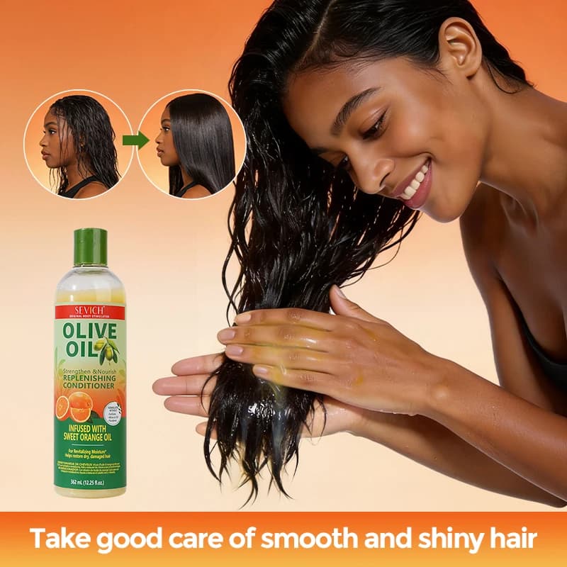 Crème coiffante à l'huile d'olive 362 ml, crème coiffante pour boucles, boucles longue durée sans frisottis, après-shampoing hydratant et élastifiant