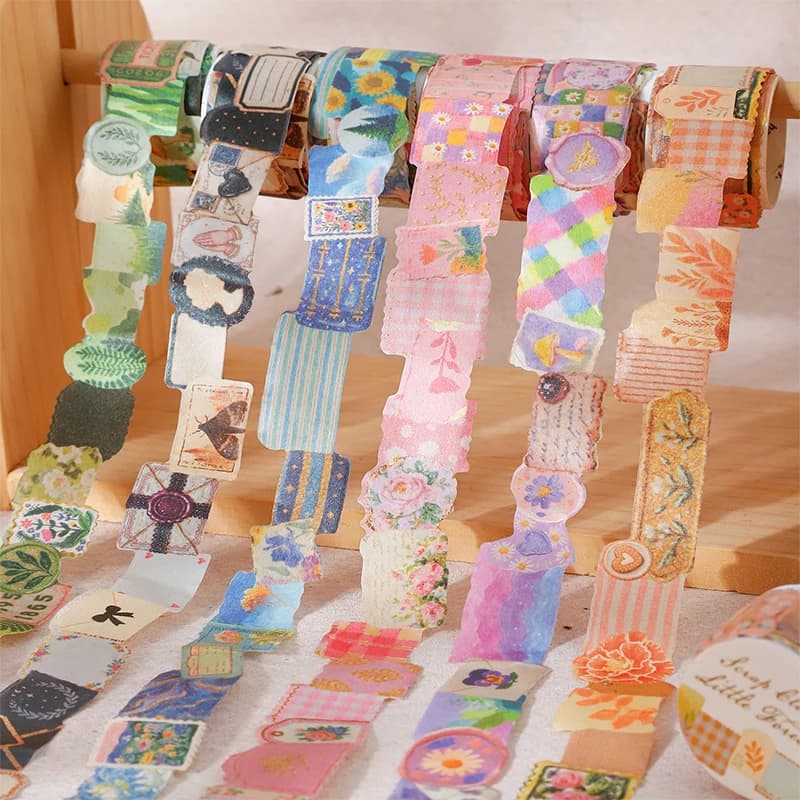 1 à 6 rouleaux de rubans Washi sur le thème de la petite forêt, autocollants pour scrapbooking, matériel parfait pour l'artisanat, fournitures de scrapbooking DIY