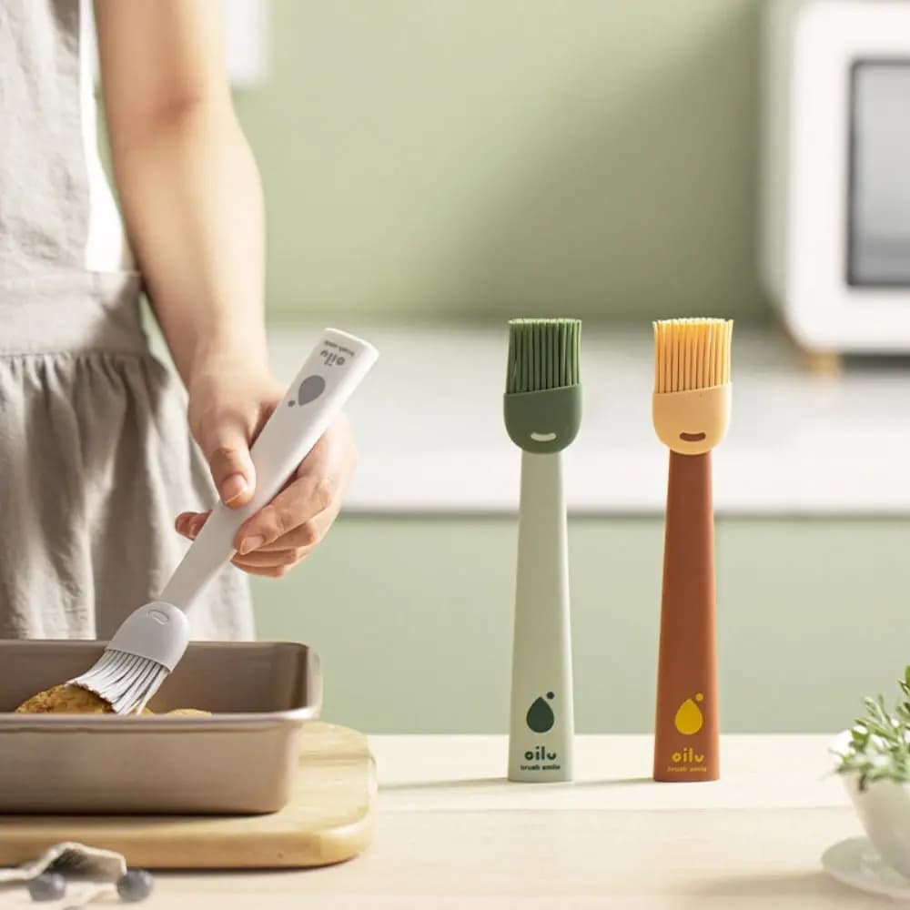 Brosse à huile en silicone de qualité alimentaire, outil de cuisson de cuisine, outils de cuisson portables, non pelucheux, degré de température, pratique