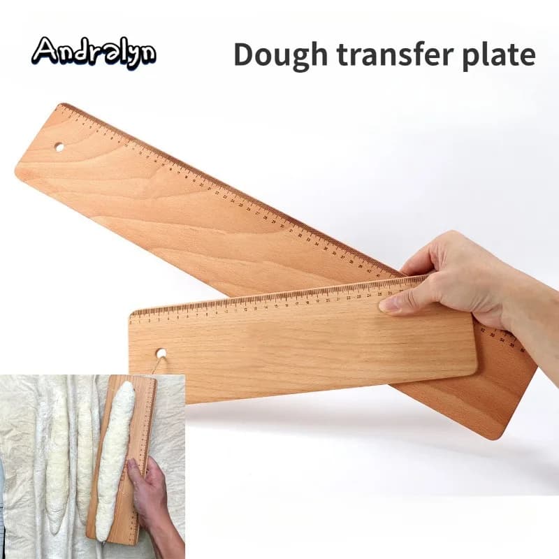 Planche de transfert de Baguette de cuisson, planche en bois rectangulaire à Double échelle de 38cm, pâte à Baguette Ciabatta, accessoires de cuisine