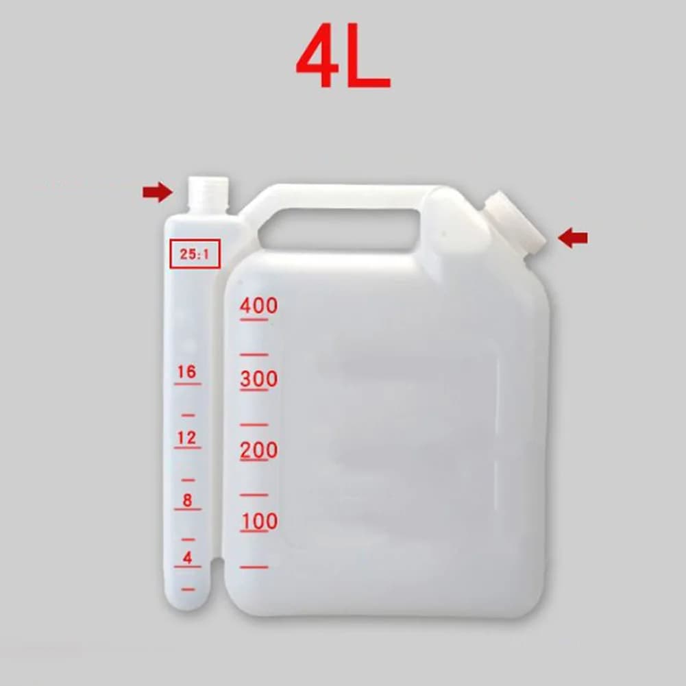 Réservoir de mélange d'huile 1,5/4L, 25:1 40:1, pot à huile à double compartiment, bouteille de mélange de carburant, réservoir de carburant pour tronçonneuses